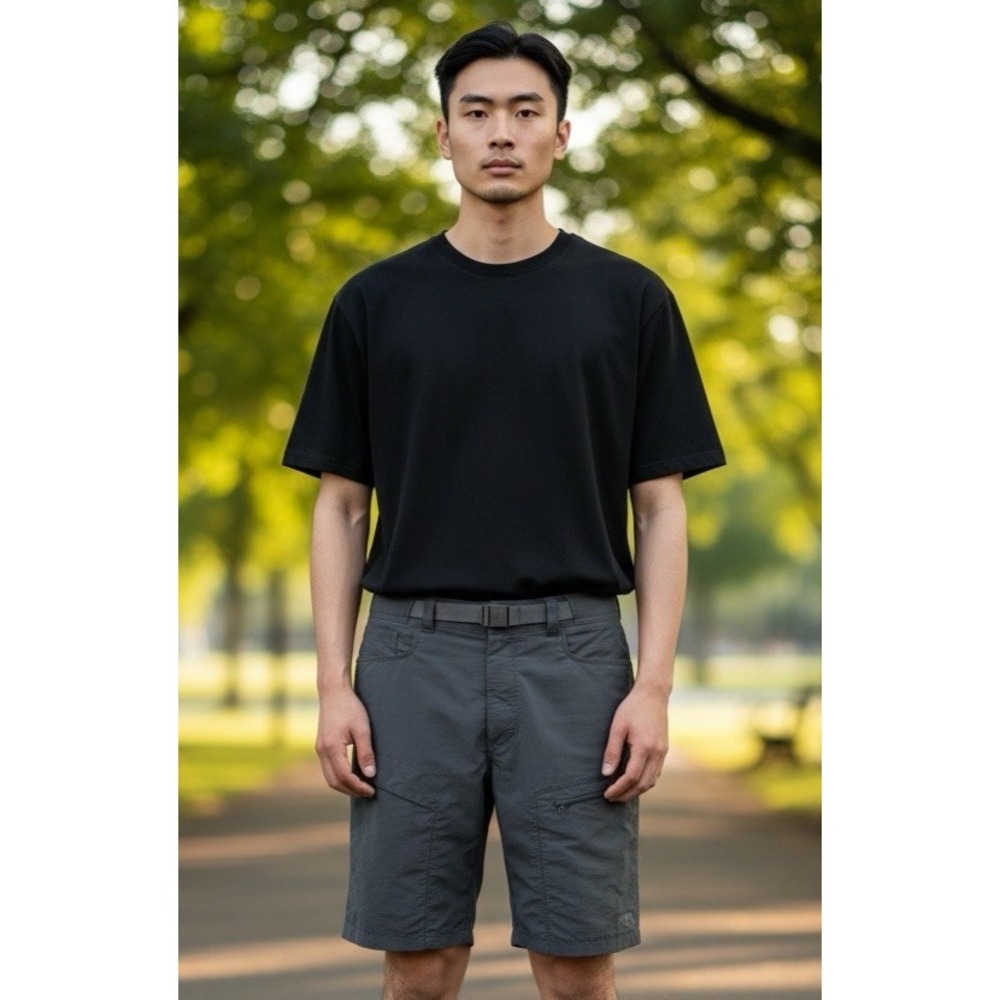 The North Face Men's L Cargo Short 100% Nylon Gray 9" Inseam